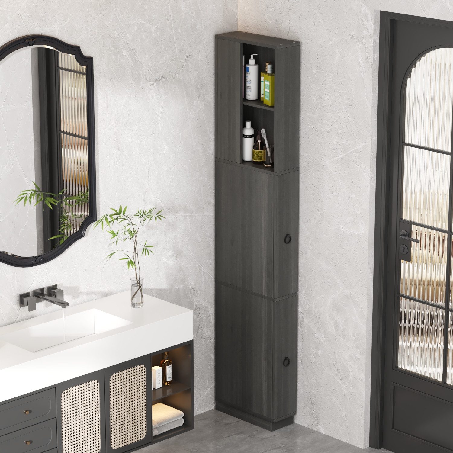 FUFU&GAGA Hochschrank Hochschrank für Badezimmer,Badezimmerschrank mit günstig online kaufen