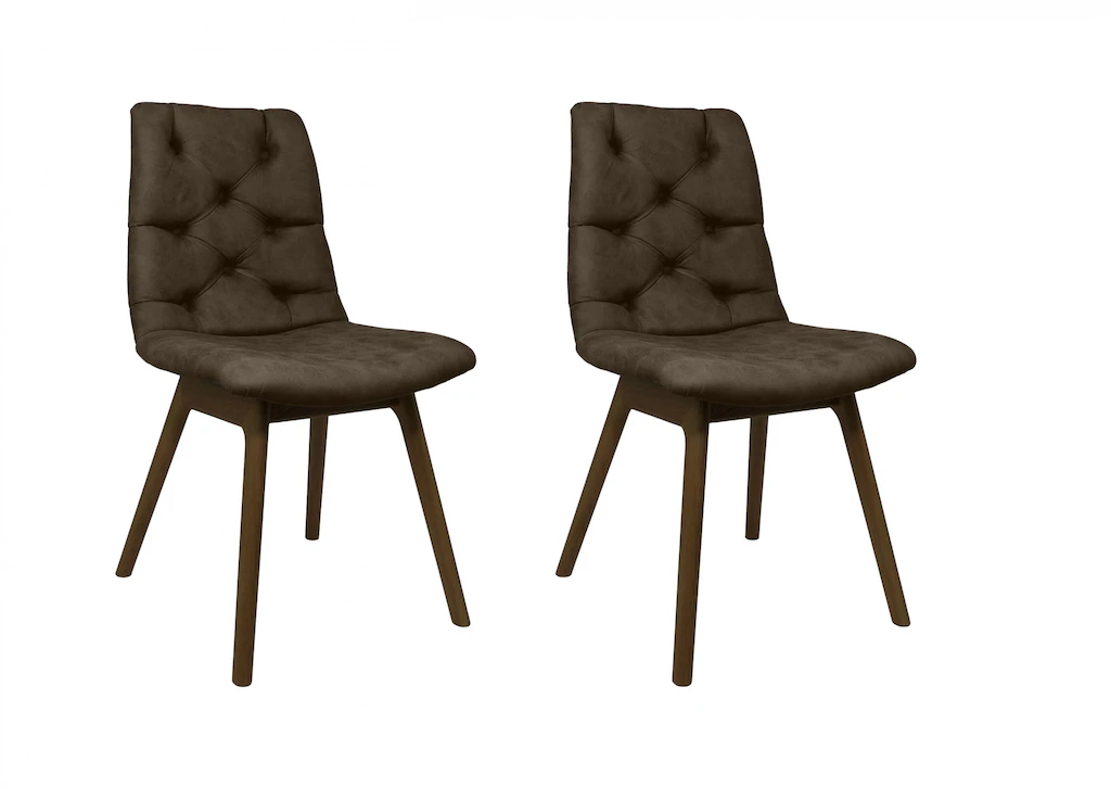 andas Esszimmerstuhl "Ramon", (Set), 2 St., Microfaser, mit Massivholzbeine günstig online kaufen