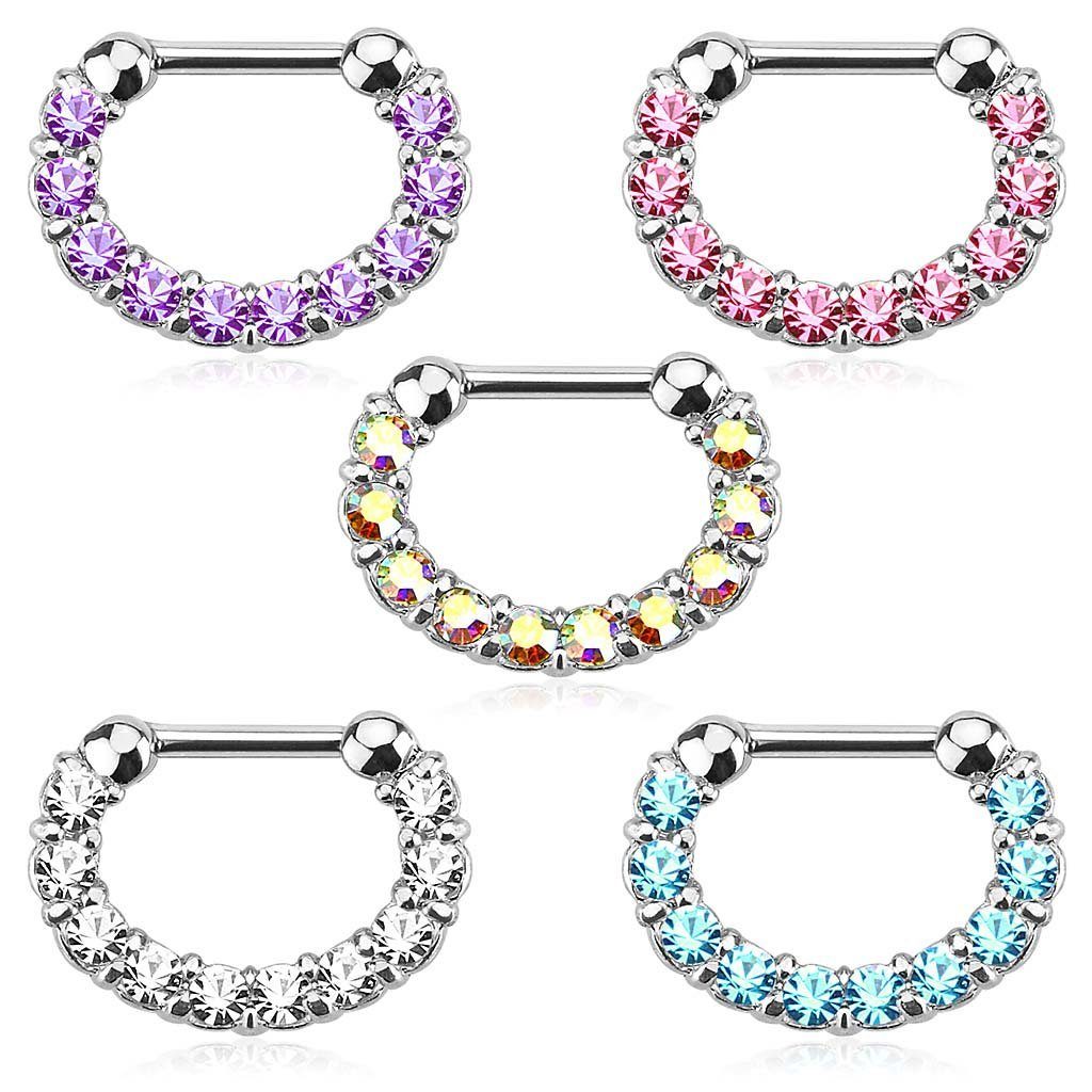 Taffstyle Nasenpiercing Piercing Ring Schild Clicker günstig online kaufen