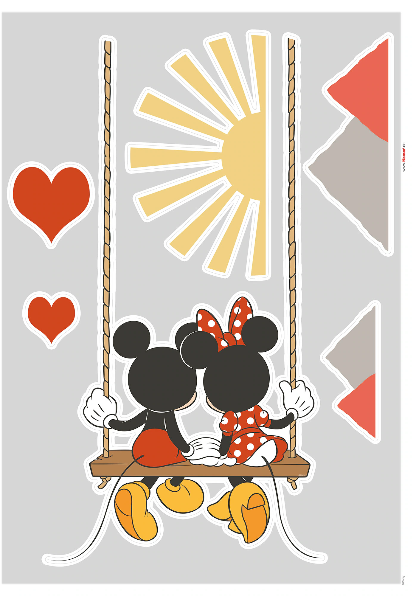 Komar Wandtattoo "Mickey Swing - Größe 50 x 70 cm", (7 St.), selbstklebend, günstig online kaufen