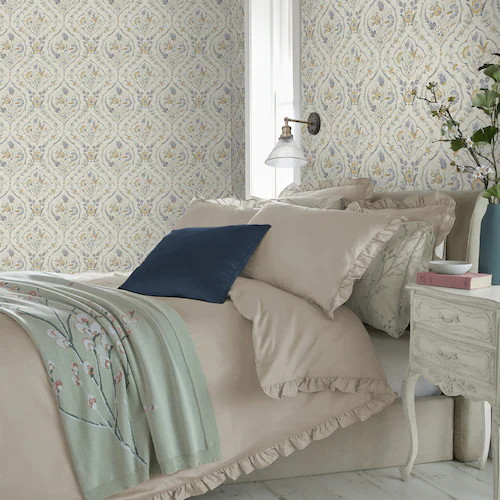 LAURA ASHLEY Vliestapete »Foscot Damask«, Barock, 10mx52cm (ca. 5m2) günstig online kaufen