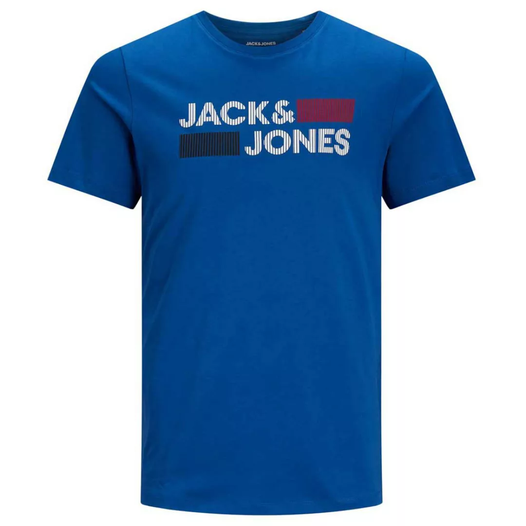 Jack & Jones Corp Logo Kurzärmeliges T-shirt L Classic Blue / Detail Play / günstig online kaufen