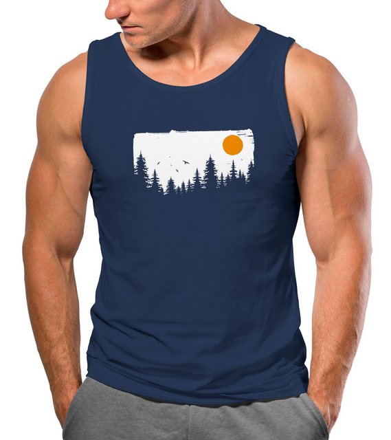 Neverless Tanktop Herren Tank-Top Wald Bäume Outdoor Adventure Abenteuer mi günstig online kaufen