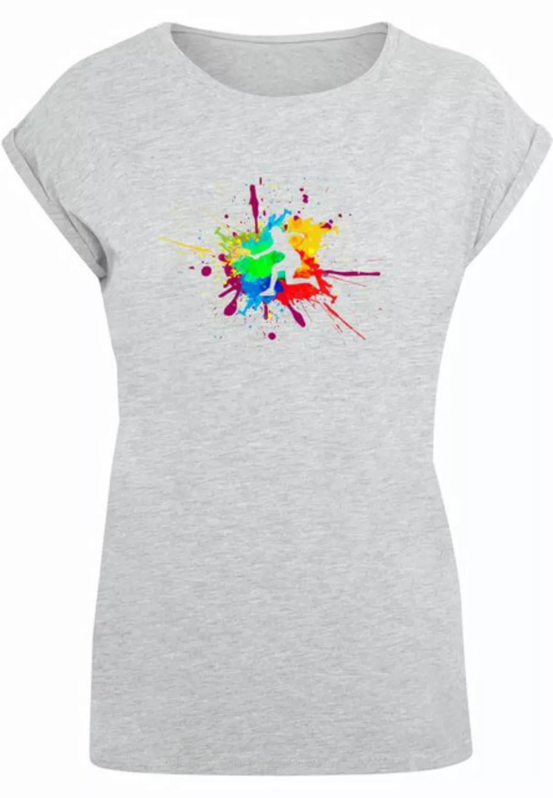 Merchcode T-Shirt Merchcode Damen Ladies Color Splash Player Extended Shoul günstig online kaufen