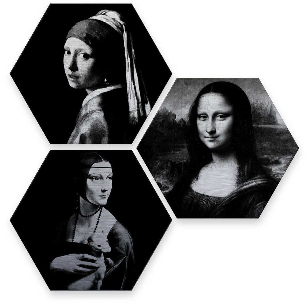 Wall-Art Mehrteilige Bilder »Berühmte Frauen Kunstgeschichte«, (Set, 3 St.) günstig online kaufen