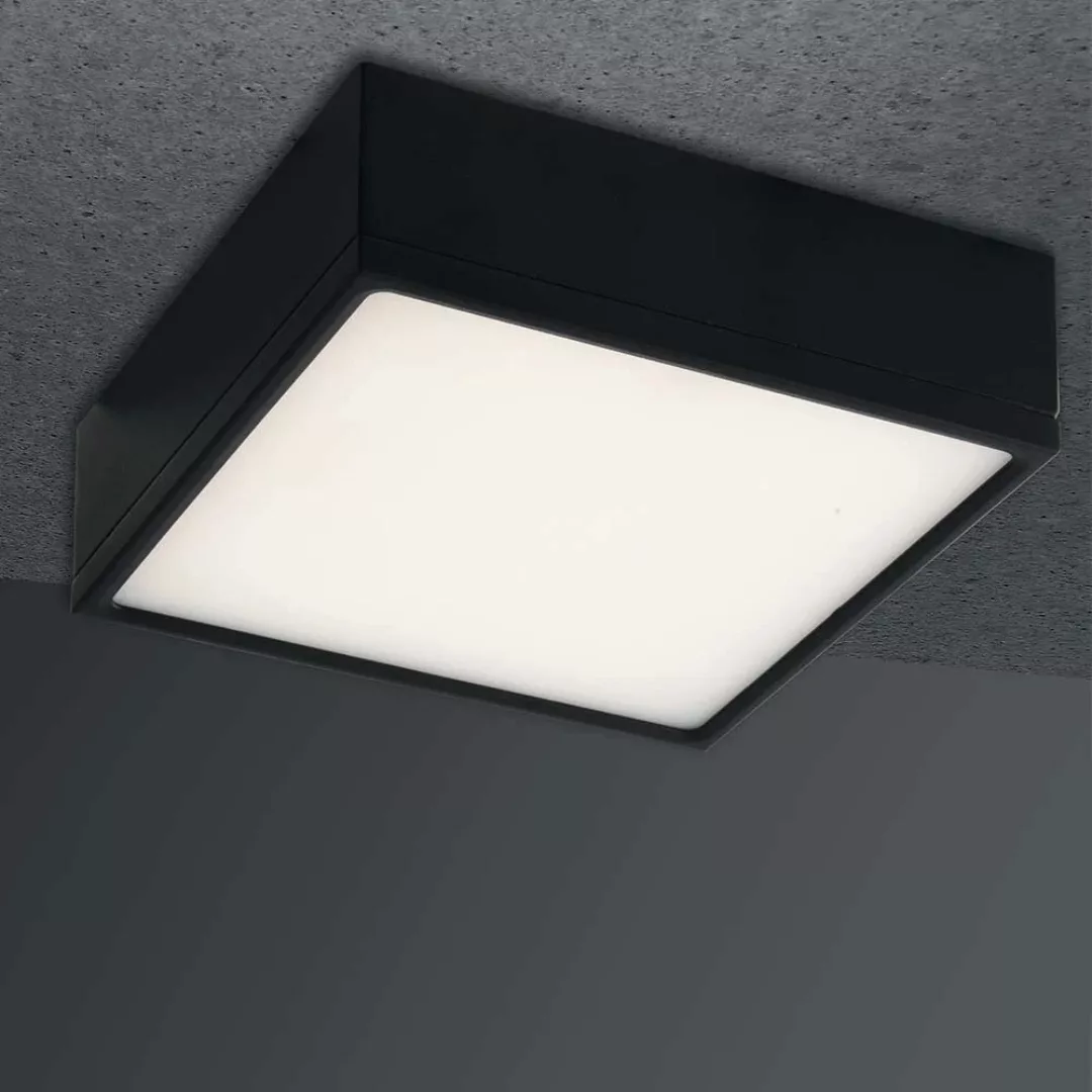 LED Deckenleuchte Klio in Schwarz 22W 2000lm IP20 167x167mm günstig online kaufen