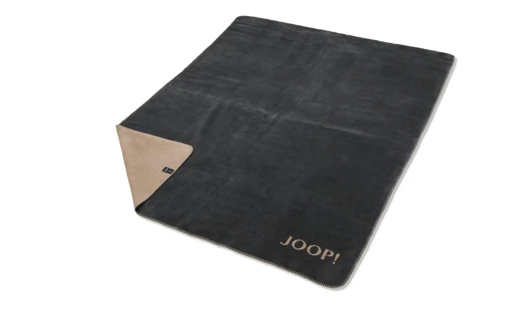 JOOP! Wohndecke Uni Doubleface   ¦ grau ¦ Baumwollmischgewebe ¦ Maße (cm): günstig online kaufen