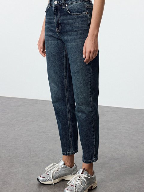 Trendyol 7/8-Jeans (1-tlg) Plain/ohne Details günstig online kaufen