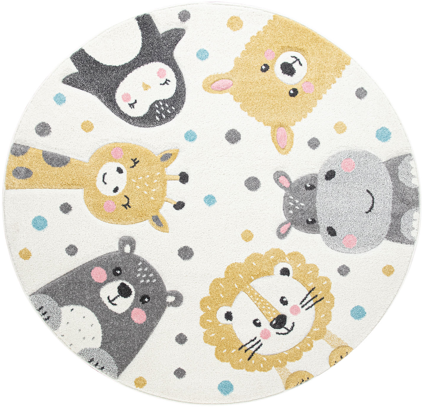 Paco Home Kinderteppich »Fino 331«, rund, 16 mm Höhe, 3D-Design, niedliches günstig online kaufen