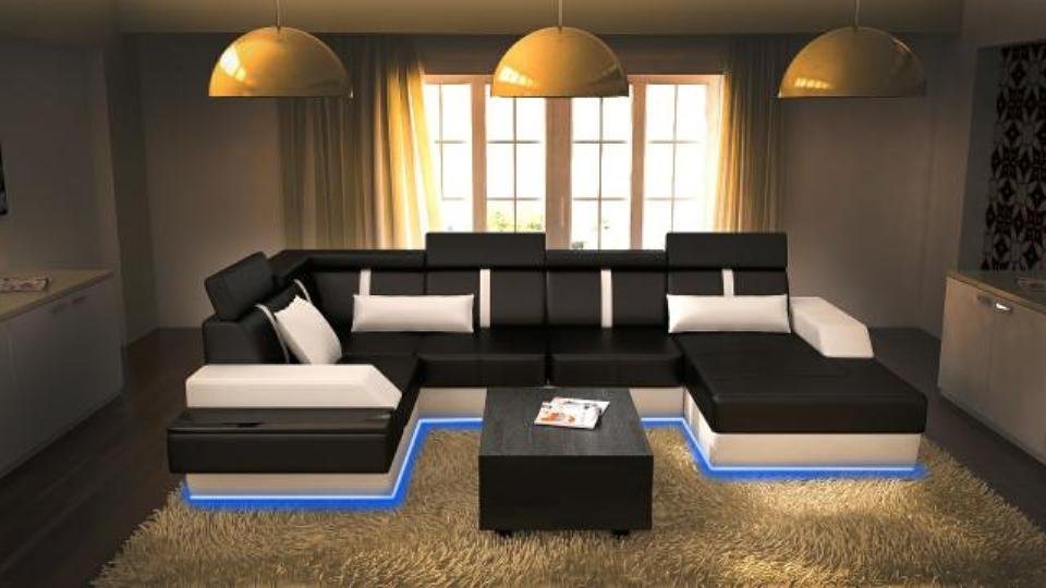 JVmoebel Ecksofa Designer Wohnlandschaft Eckcouch Couch Sofa Polster Leders günstig online kaufen