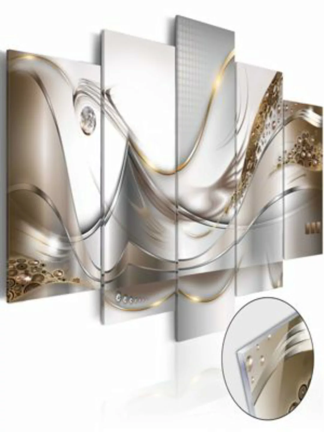 artgeist Acrylglasbild Golden Flight [Glass] mehrfarbig Gr. 100 x 50 günstig online kaufen