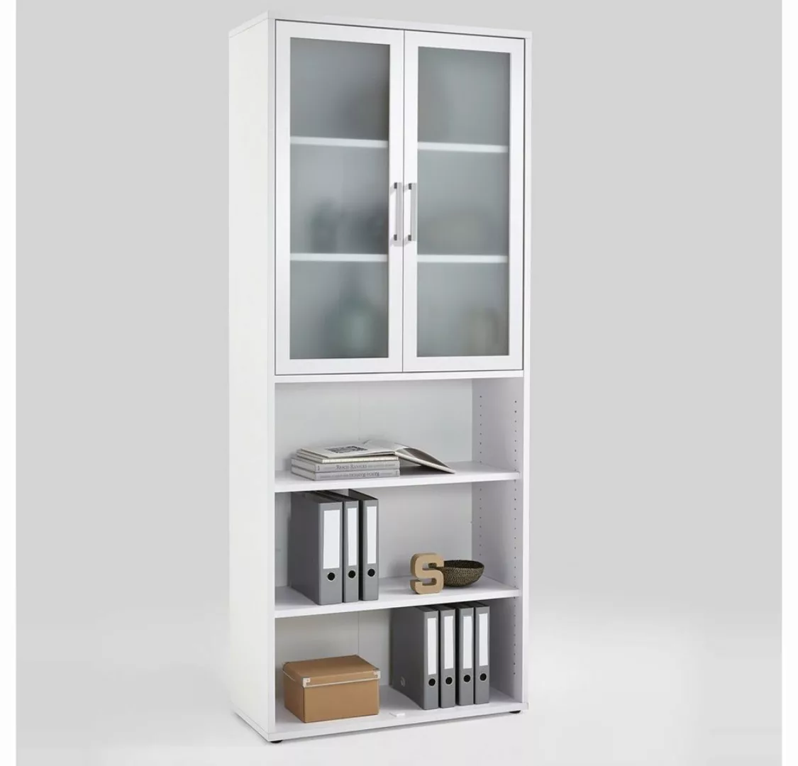 Lomadox Aktenschrank COLUMBUS-10 weiß matt mit Türeinsatz - 89/221,5/40cm günstig online kaufen