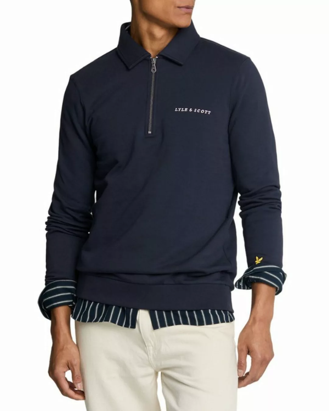 Lyle & Scott Sweatshirt Mit Stehkragen, Reißverschluss, Logo günstig online kaufen