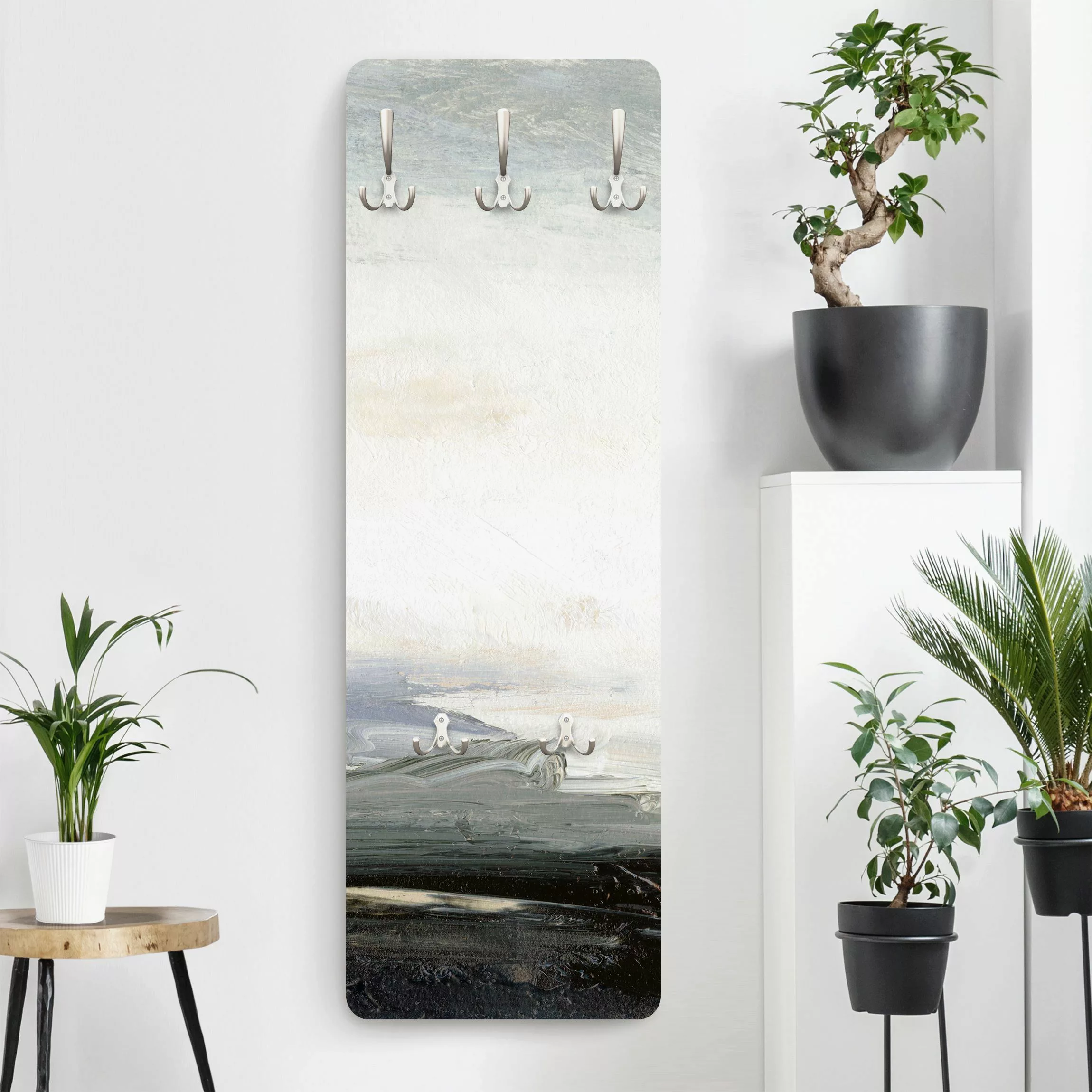 Wandgarderobe Holzpaneel Abstrakt Horizont bei Tagesanbruch günstig online kaufen
