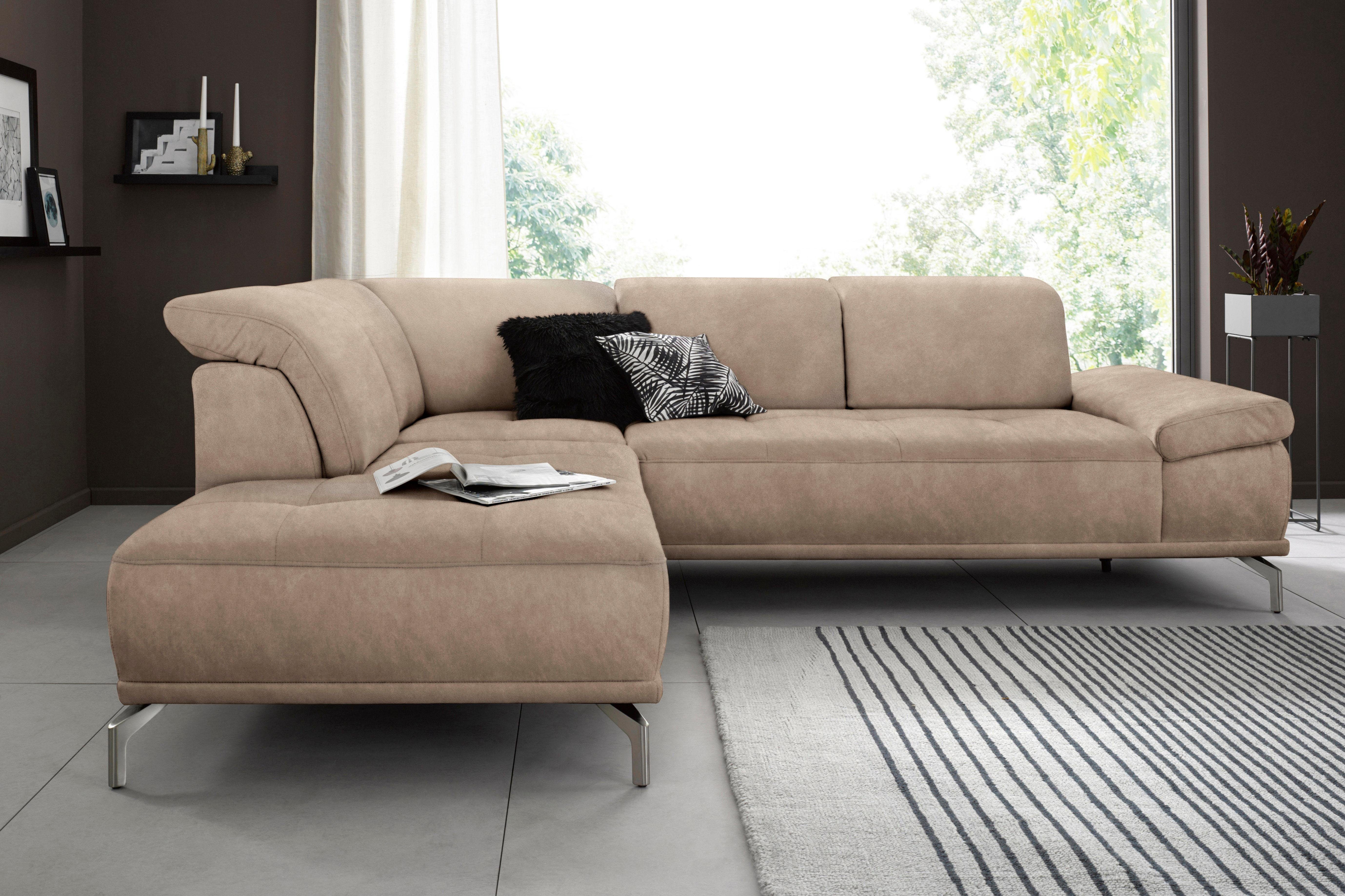 Places of Style Ecksofa "Caluna", Inkl.Sitztiefenverstellung, wahlweise mit günstig online kaufen