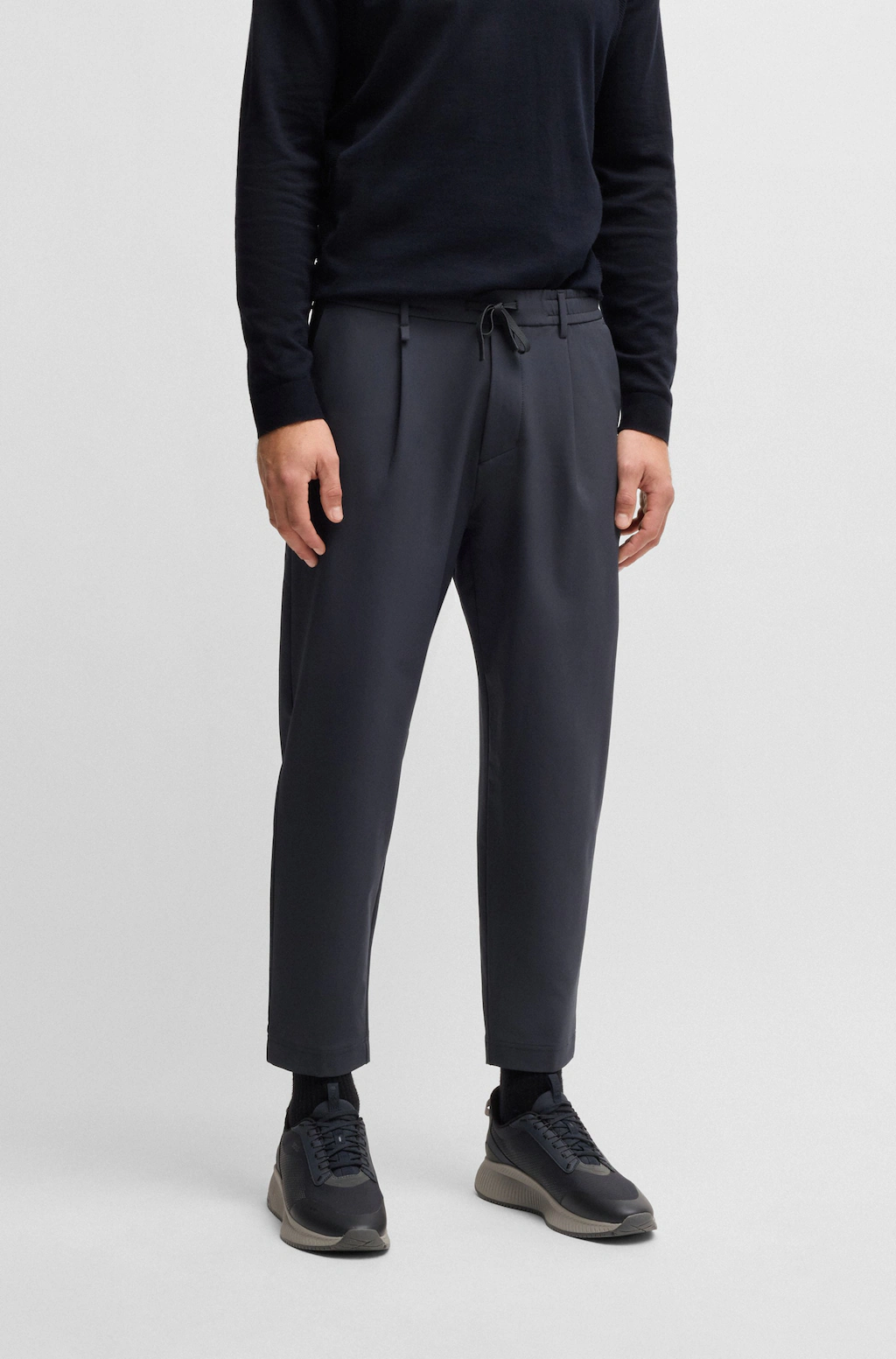 BOSS GREEN Webhose "T Convert-Pleat", mit Zugbund und Markenlabel günstig online kaufen