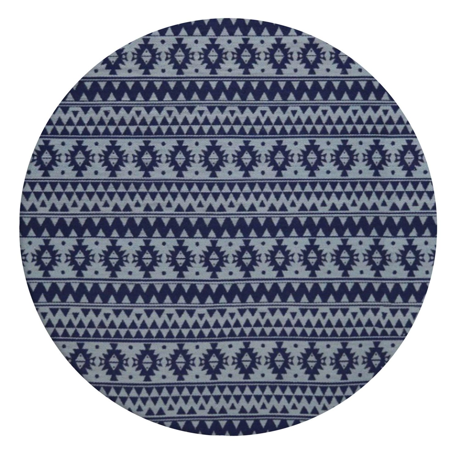 MeGusta Flachflor Teppich Vintage Blau Polyester (D) Ø 120 cm Luisa günstig online kaufen