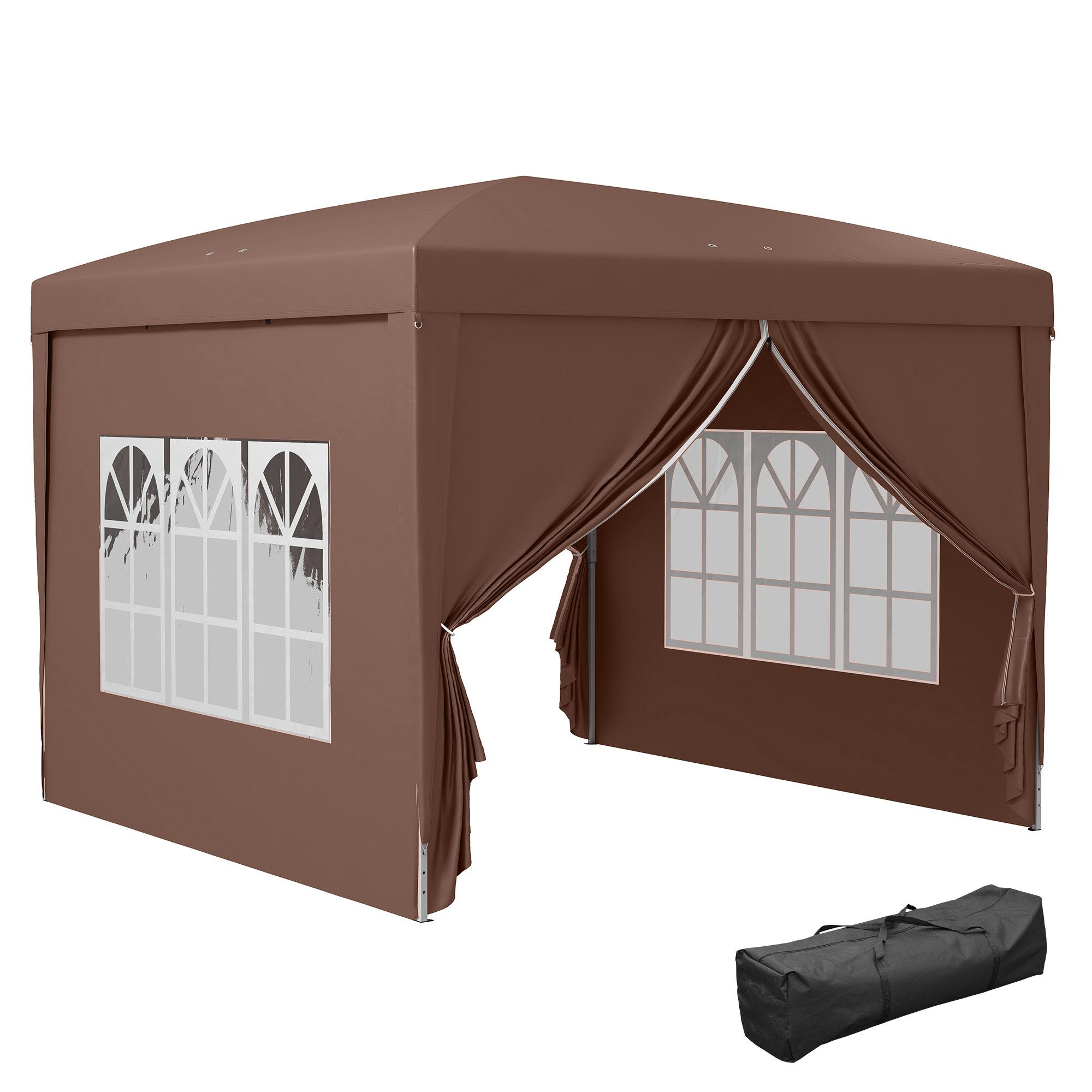 Outsunny Faltpavillon 3x3m, wasserabweisend stabil winterfest, günstig online kaufen