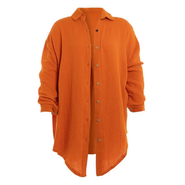 Knit Factory Klassische Bluse Yuki Bluse Orange 36/44 (1-tlg) Bluse Blusenk günstig online kaufen