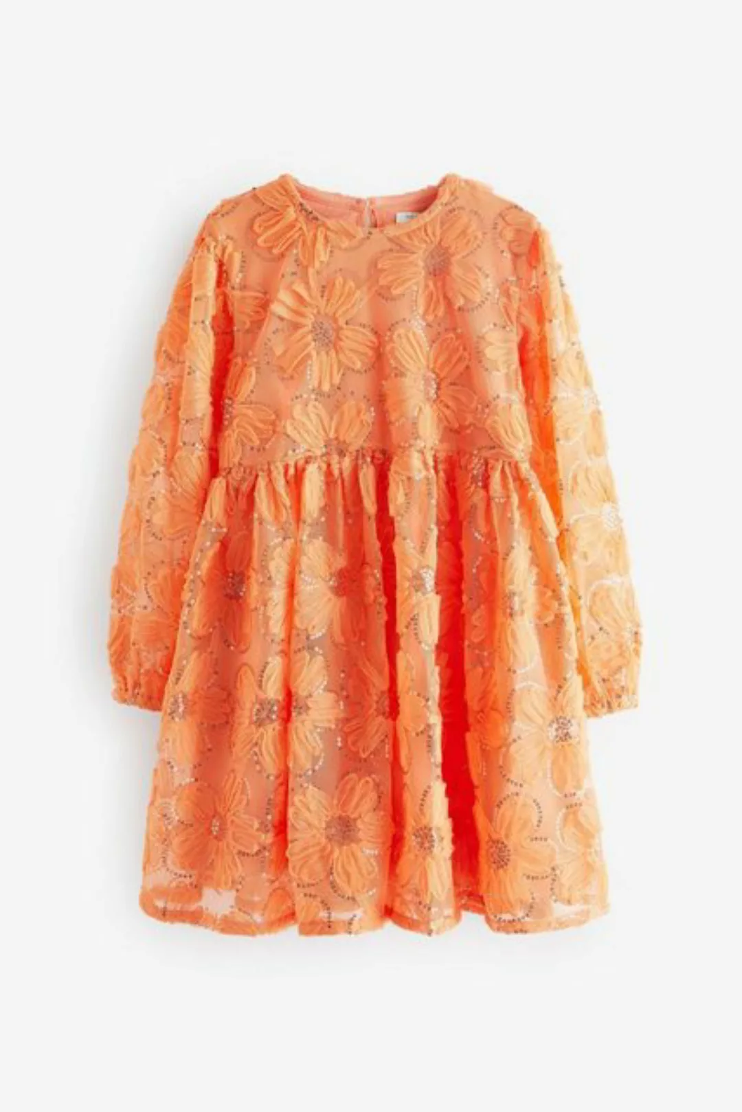 Next Partykleid Langärmeliges Partykleid aus Netz mit Pailletten (1-tlg) günstig online kaufen