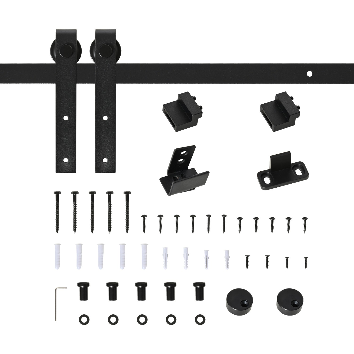 HOMCOM Schiebetürsystem Laufschiene 200 x 0,4 x 18 cm günstig online kaufen