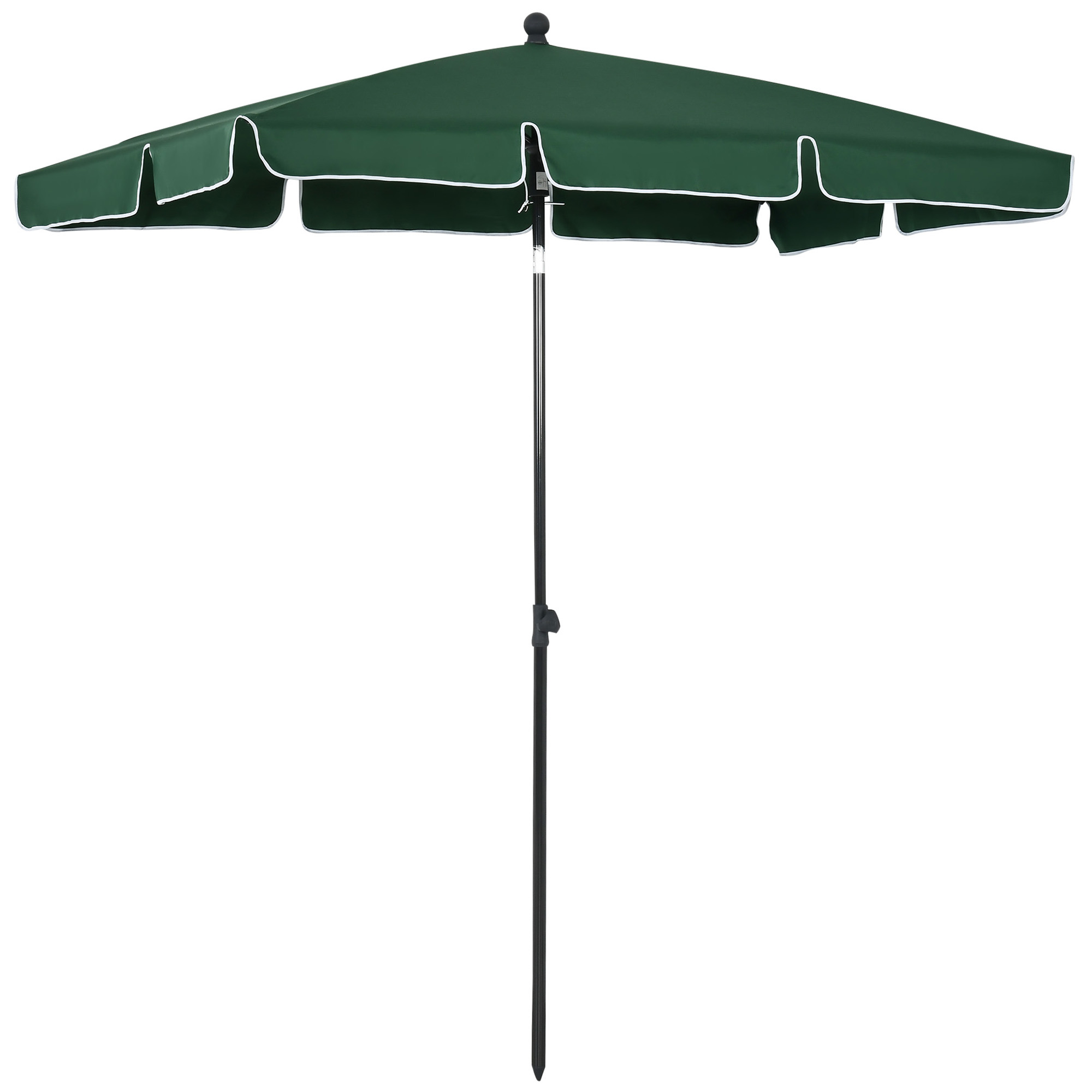Outsunny Gartenschirm 2x1.3m neigbar mit gerafften Rändern, Gartenschirm mi günstig online kaufen