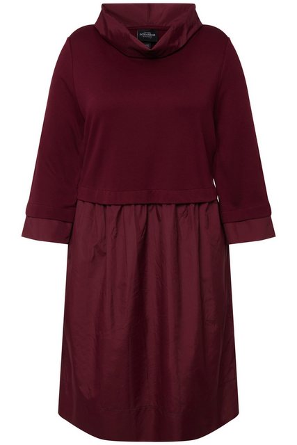 Ulla Popken Jerseykleid Kleid Lagenlook A-Linie Stehkragen 3/4-Arm günstig online kaufen