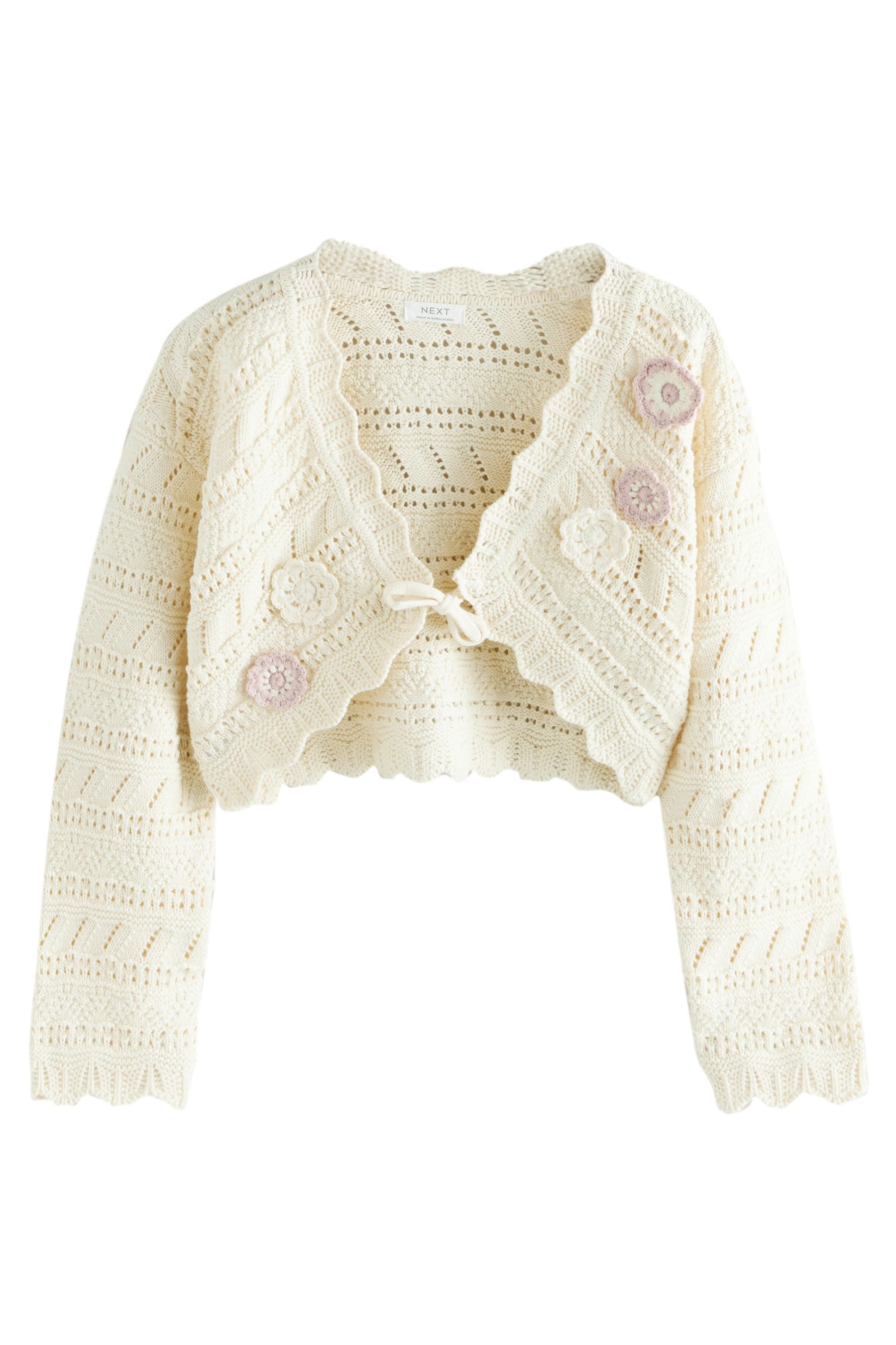 Next Strickjacke Gehäkelter Bolero aus 100 % günstig online kaufen