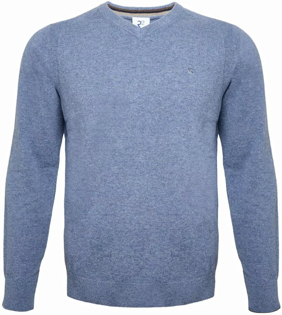 R2 Pullover Merino Wool Blau - Größe 3XL günstig online kaufen