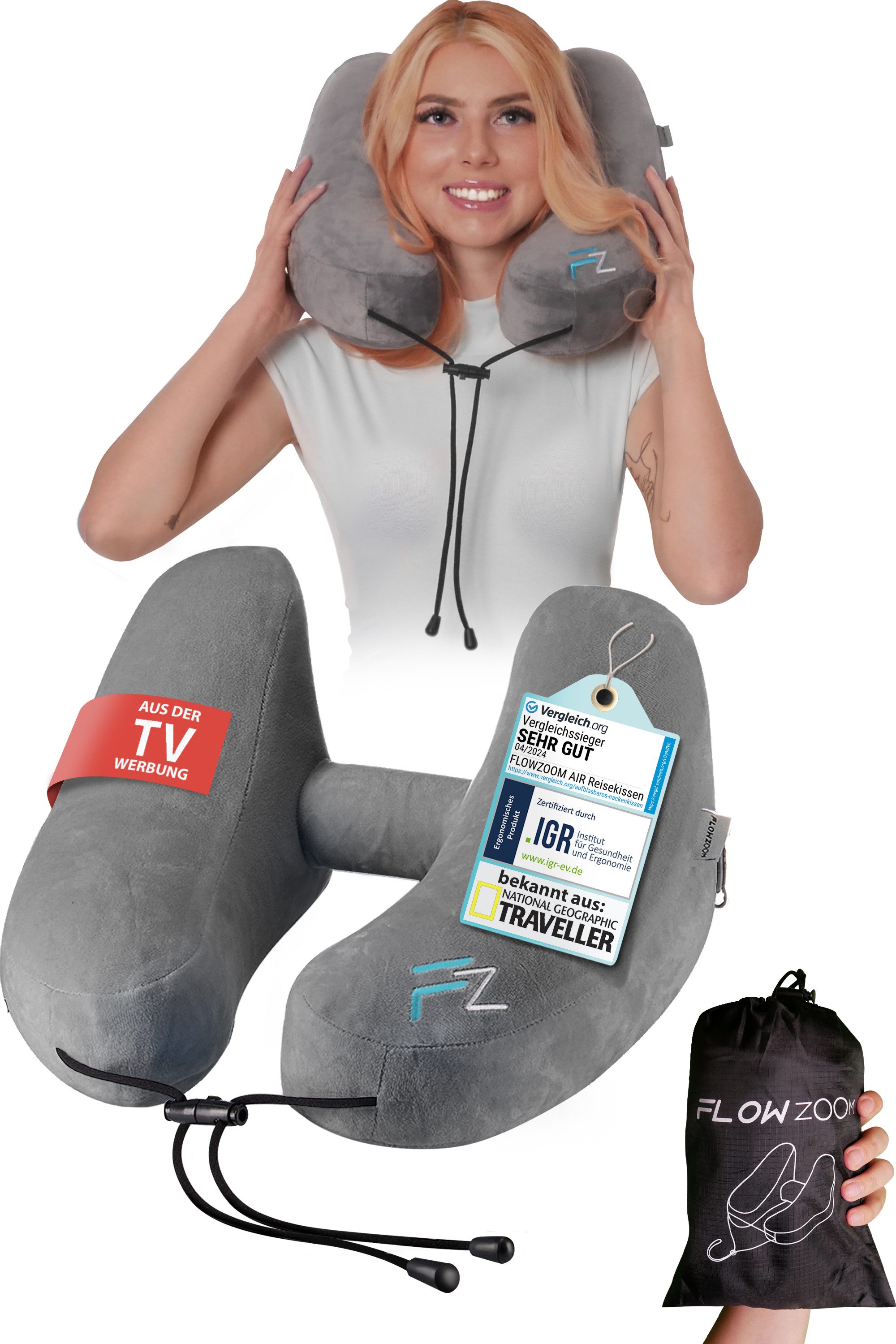 FLOWZOOM Nackenhörnchen AIR Nackenkissen aufblasbar - günstig online kaufen