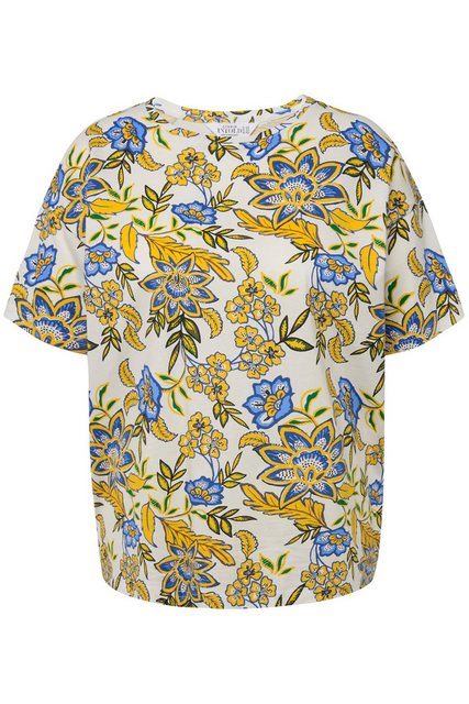 Studio Untold Rundhalsshirt T-Shirt oversized Flowerprint Rundhals Halbarm günstig online kaufen