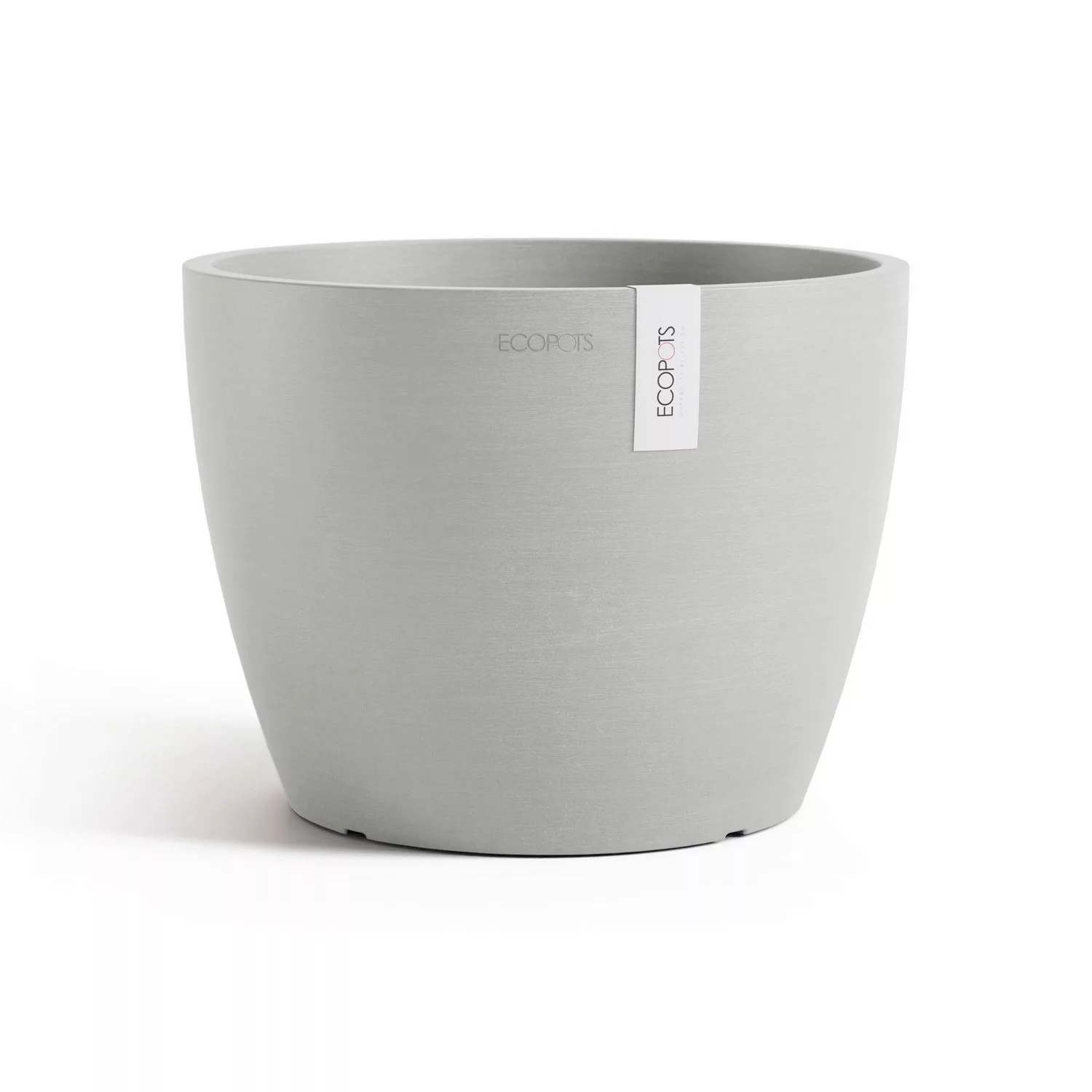 Ecopots Pflanztopf Stockholm Weißgrau 23,2 cm x 17,6 cm günstig online kaufen