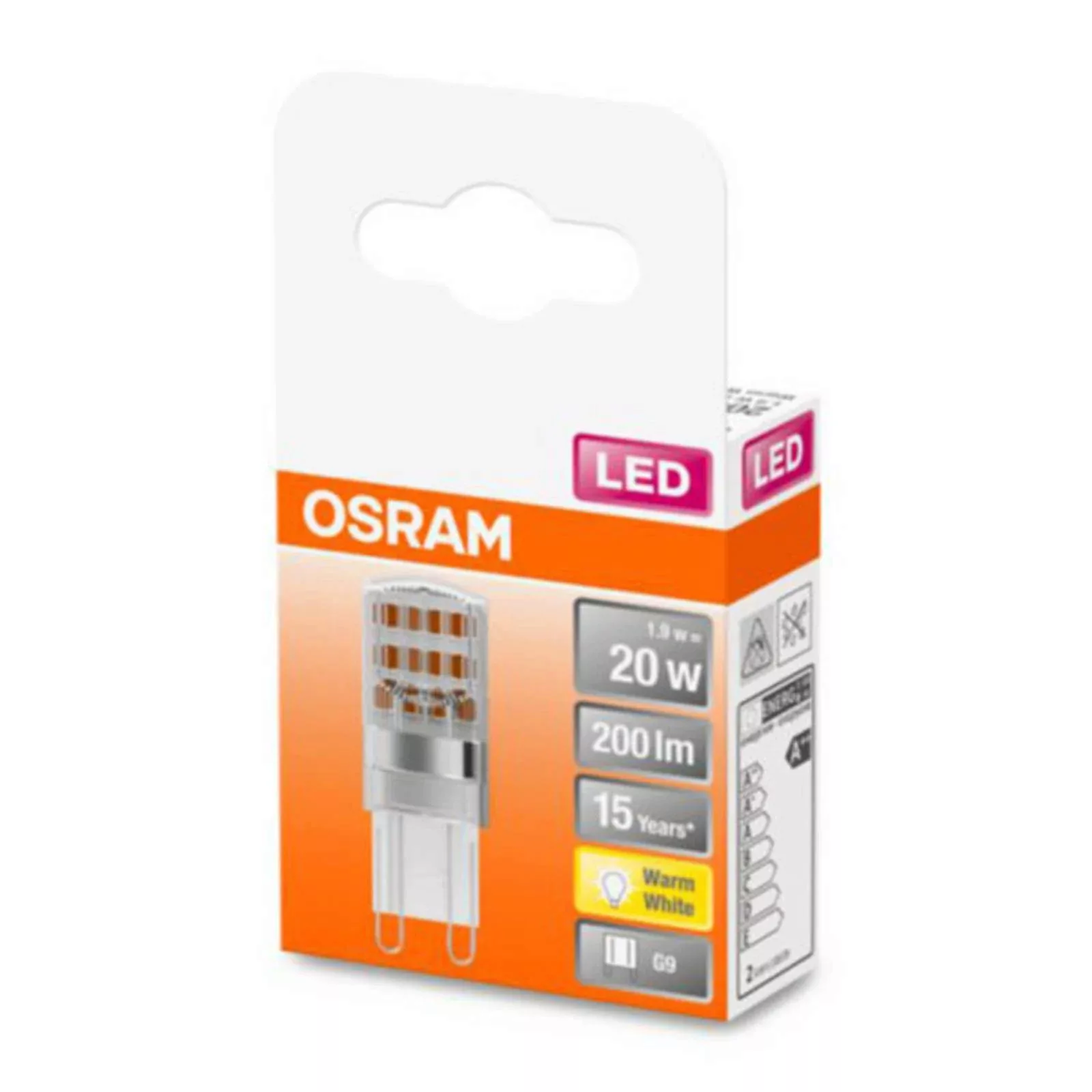 Osram LED-Leuchtmittel G9 1,9 W Warmweiß 200 lm EEK: F 4,6 x 1,5 cm (H x Ø) günstig online kaufen