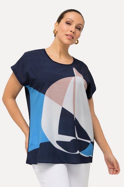 Ulla Popken T-Shirt Blusenshirt Boot Oversized Rundhals Halbarm günstig online kaufen