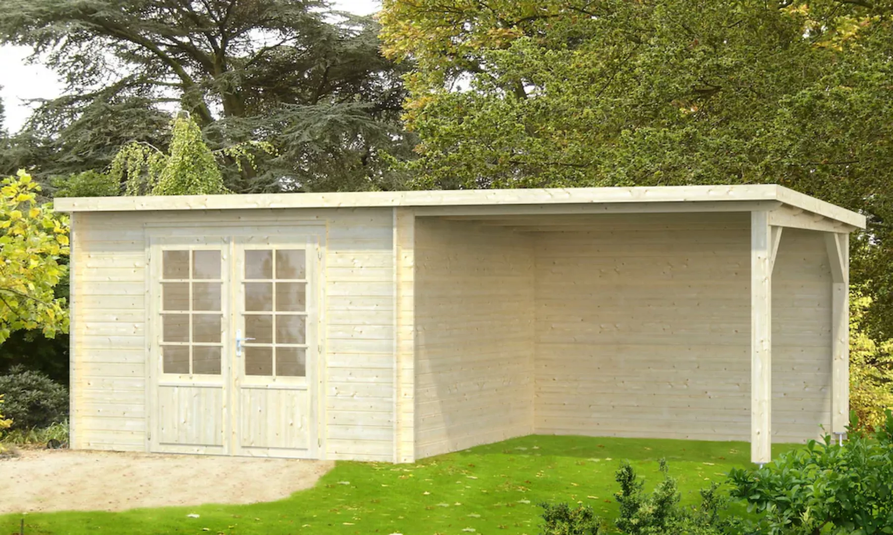 Palmako Gartenhaus "Ella", (Set), 8,7+8,2 m², mit Anbaudach günstig online kaufen