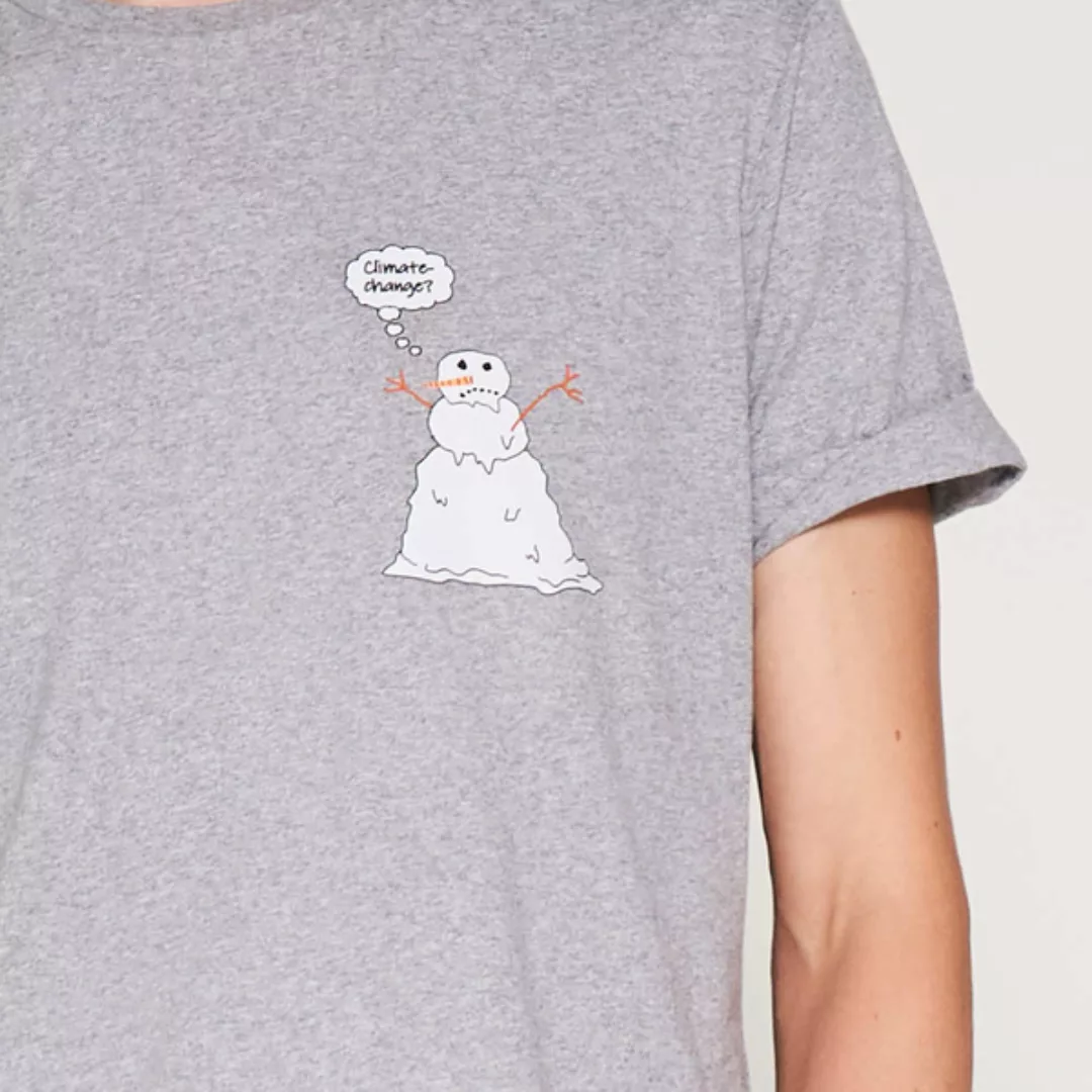 T-shirt Mit Krempelärmeln Climate Change Hellgrau günstig online kaufen