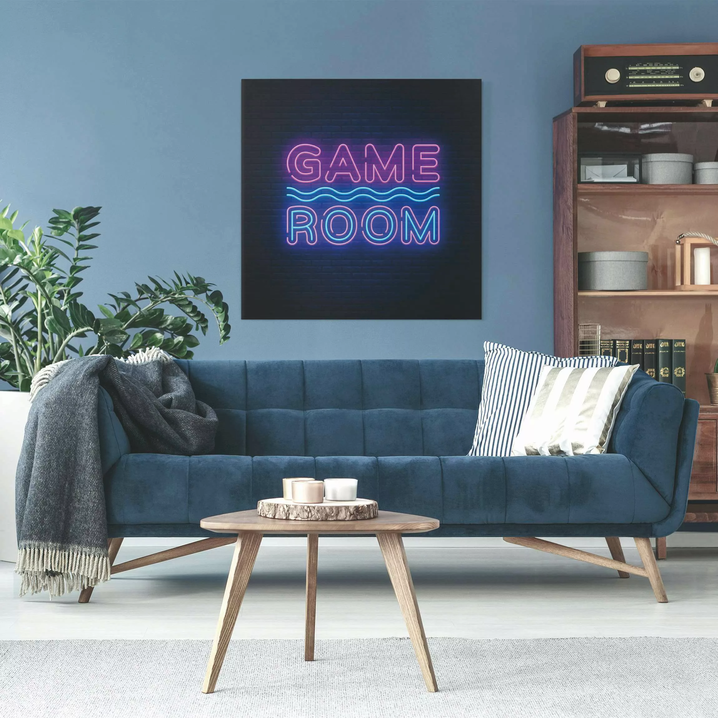 Leinwandbild Neon Schrift Game Room günstig online kaufen