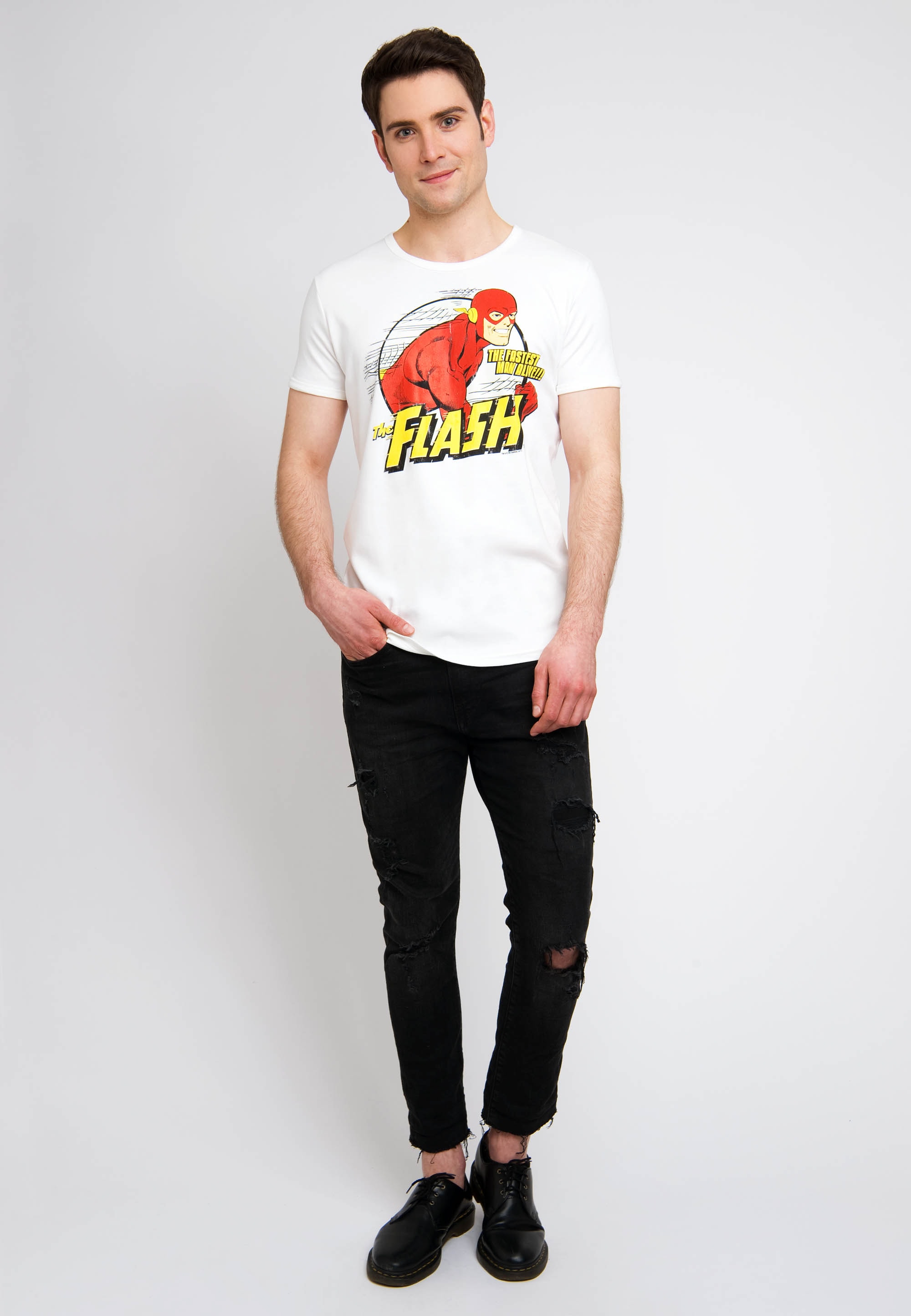 LOGOSHIRT T-Shirt "The Fastest Man Alive", mit tollem The Flash-Print günstig online kaufen