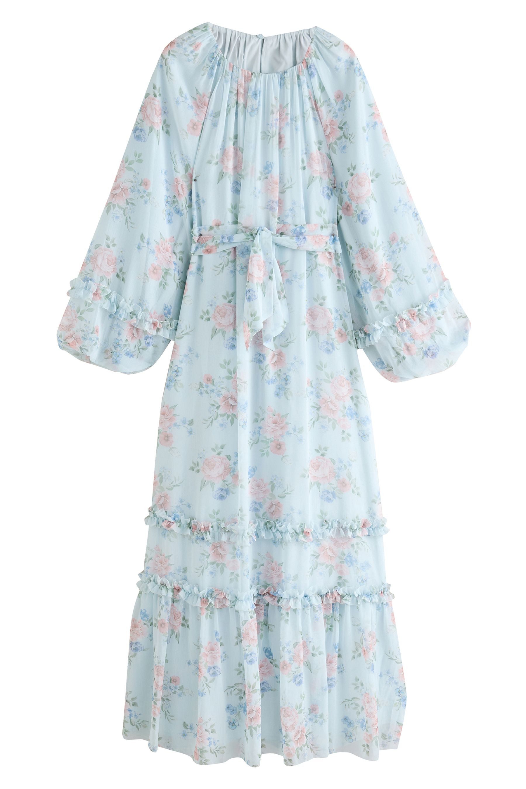 Next Maxikleid Langarm-Maxikleid mit Bindegürtel und günstig online kaufen