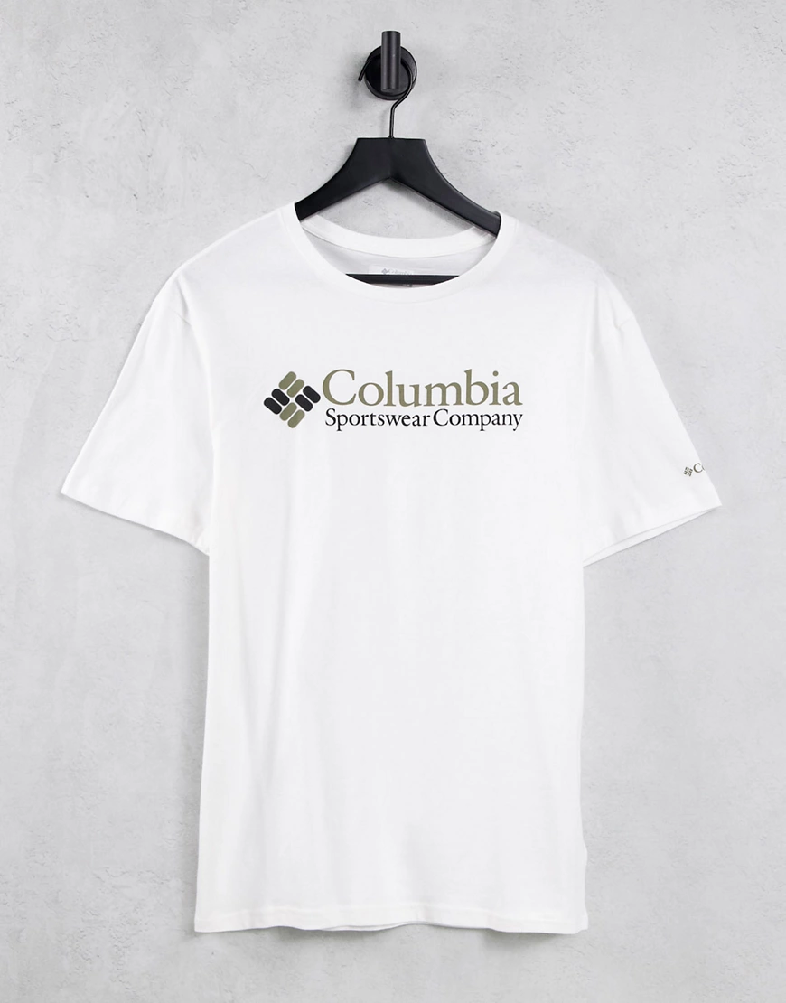 Columbia – CSC Basic – Weißes T-Shirt mit Logo günstig online kaufen