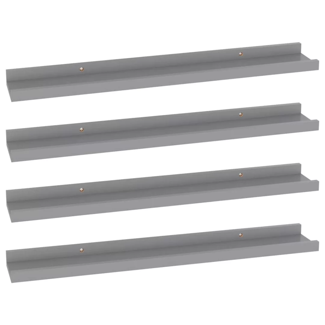 Wandregale 4 Stk. Grau 60x9x3 Cm günstig online kaufen