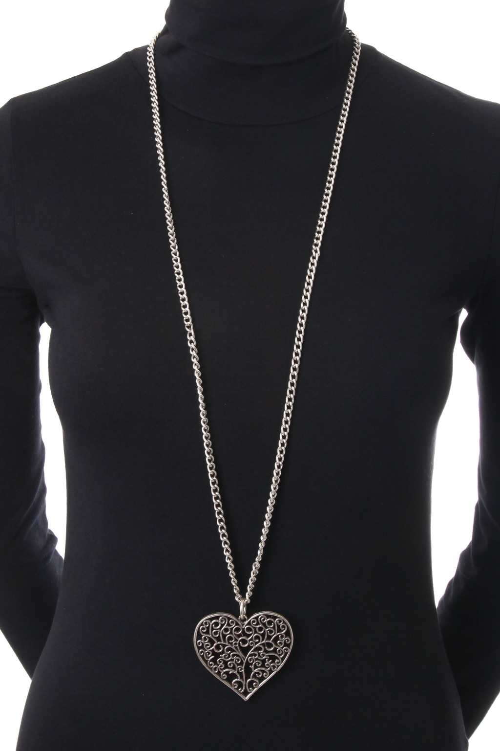 ÖkoBella Lange Kette "Larah", mit Ornamentanhänger in Herzform günstig online kaufen