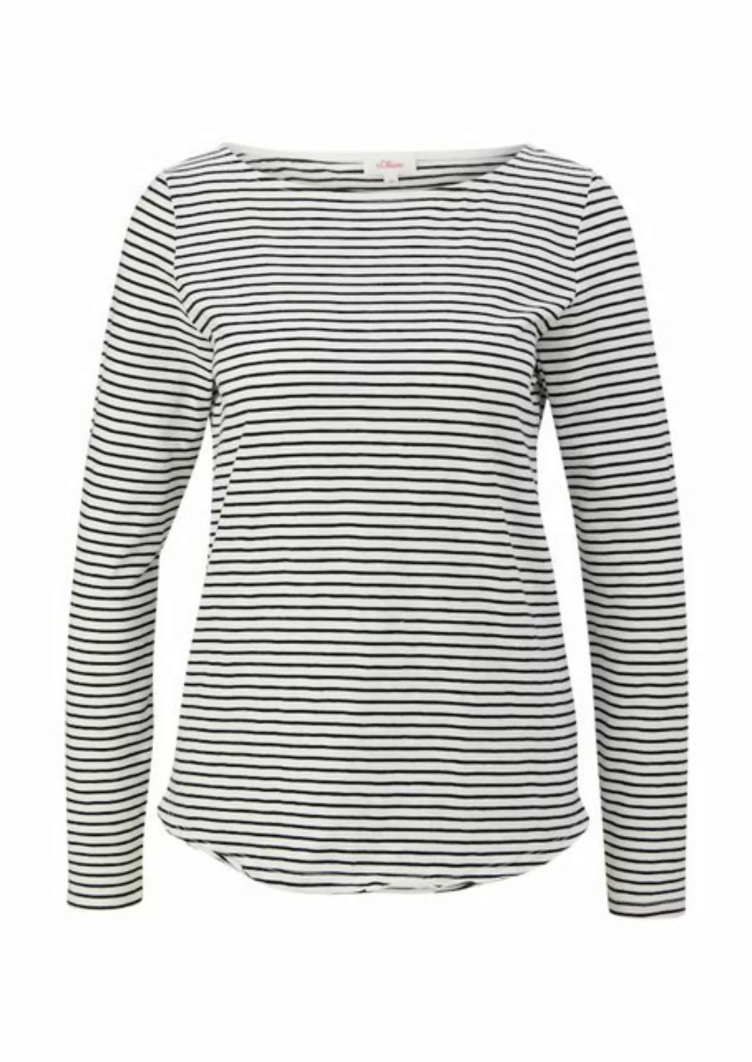 s.Oliver Longsleeve Longsleeve langarm, U-Boot-Ausschnitt, Streifen günstig online kaufen