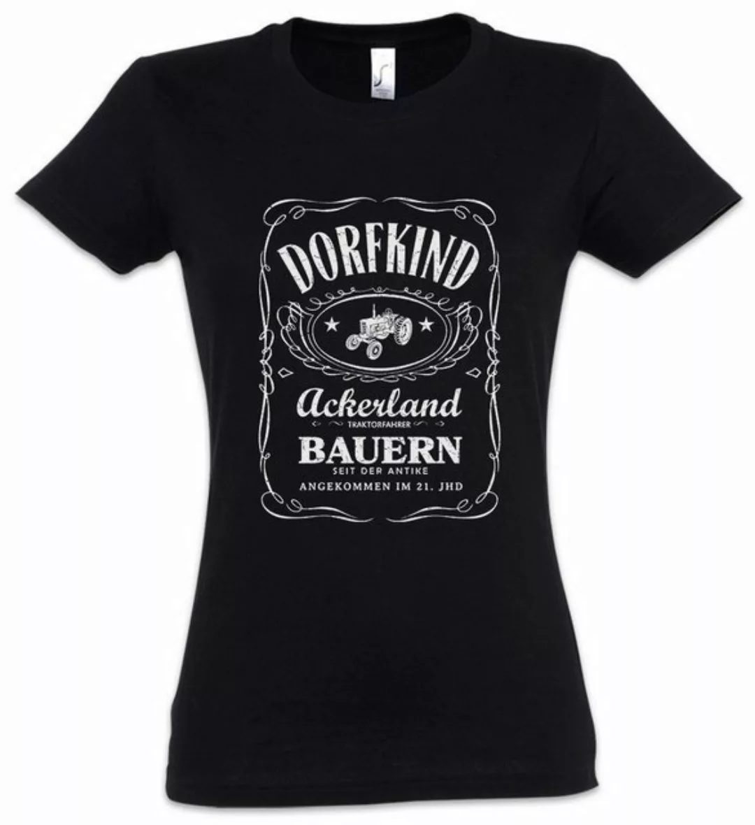 Urban Backwoods Print-Shirt Dorfkind Damen T-Shirt Dorf Gemeinde Ackerland günstig online kaufen