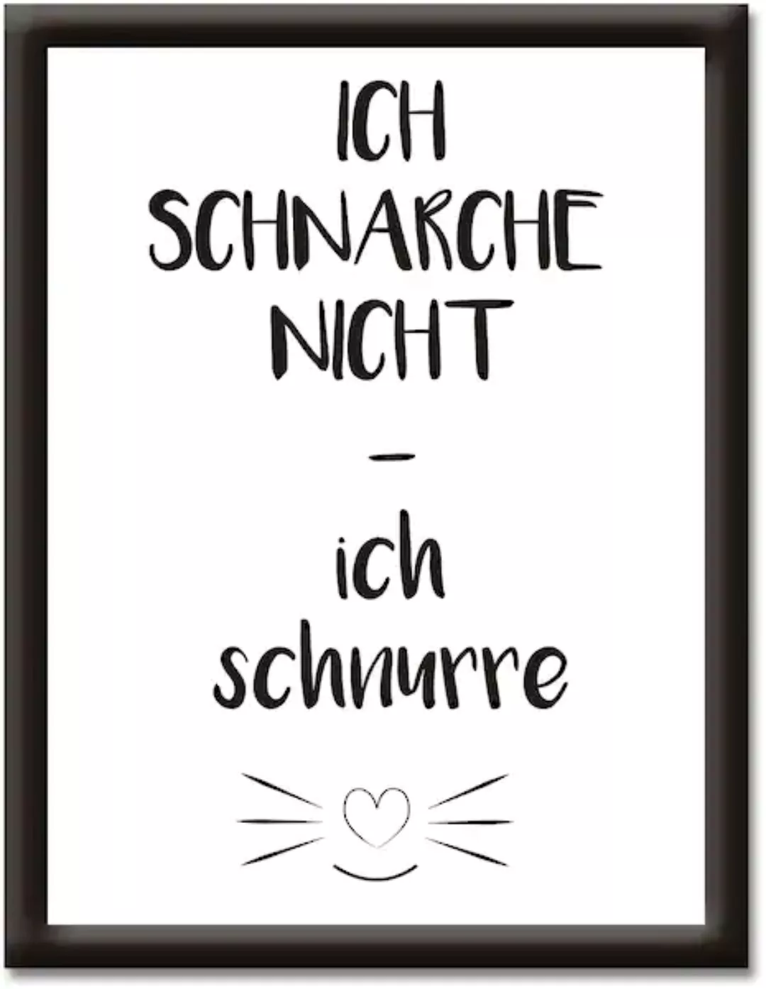 Artland Wandbild "Ich schnarche nicht - ich schnurre", Sprüche & Texte, (1 günstig online kaufen