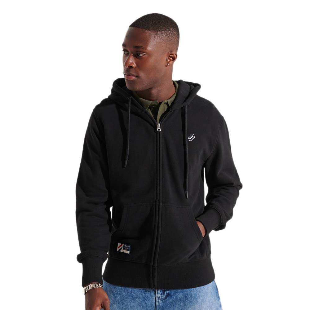 Superdry Code Essential Sweatshirt Mit Reißverschluss XL Black günstig online kaufen