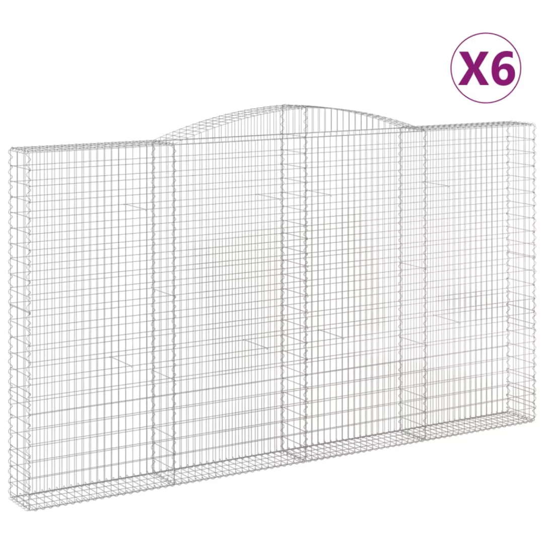 Vidaxl Gabionen Mit Hochbogen 6 Stk. 400x30x220/240cm Verzinktes Eisen günstig online kaufen