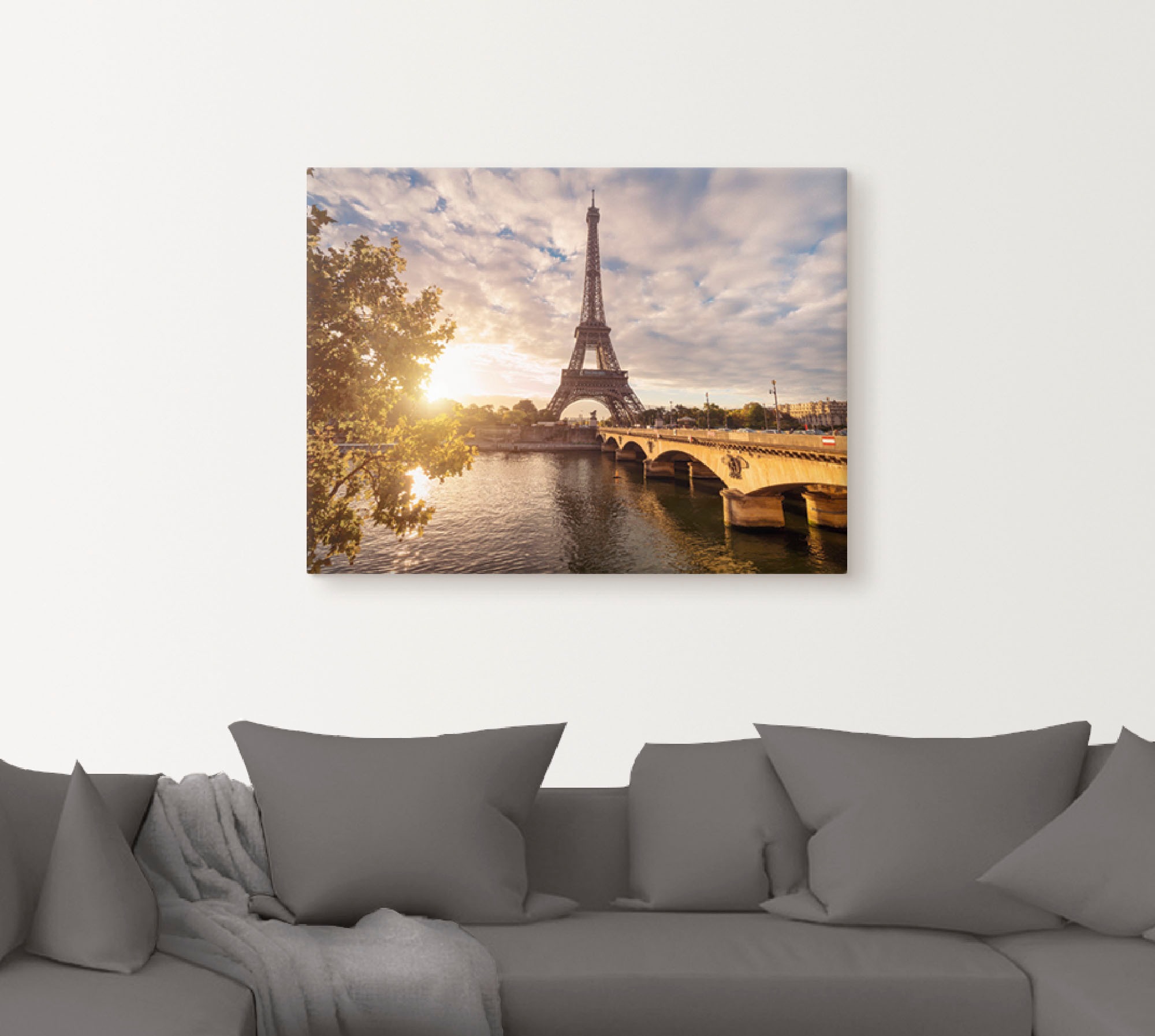 Artland Wandbild »Paris Eiffelturm II«, Gebäude, (1 St.), als Leinwandbild, günstig online kaufen