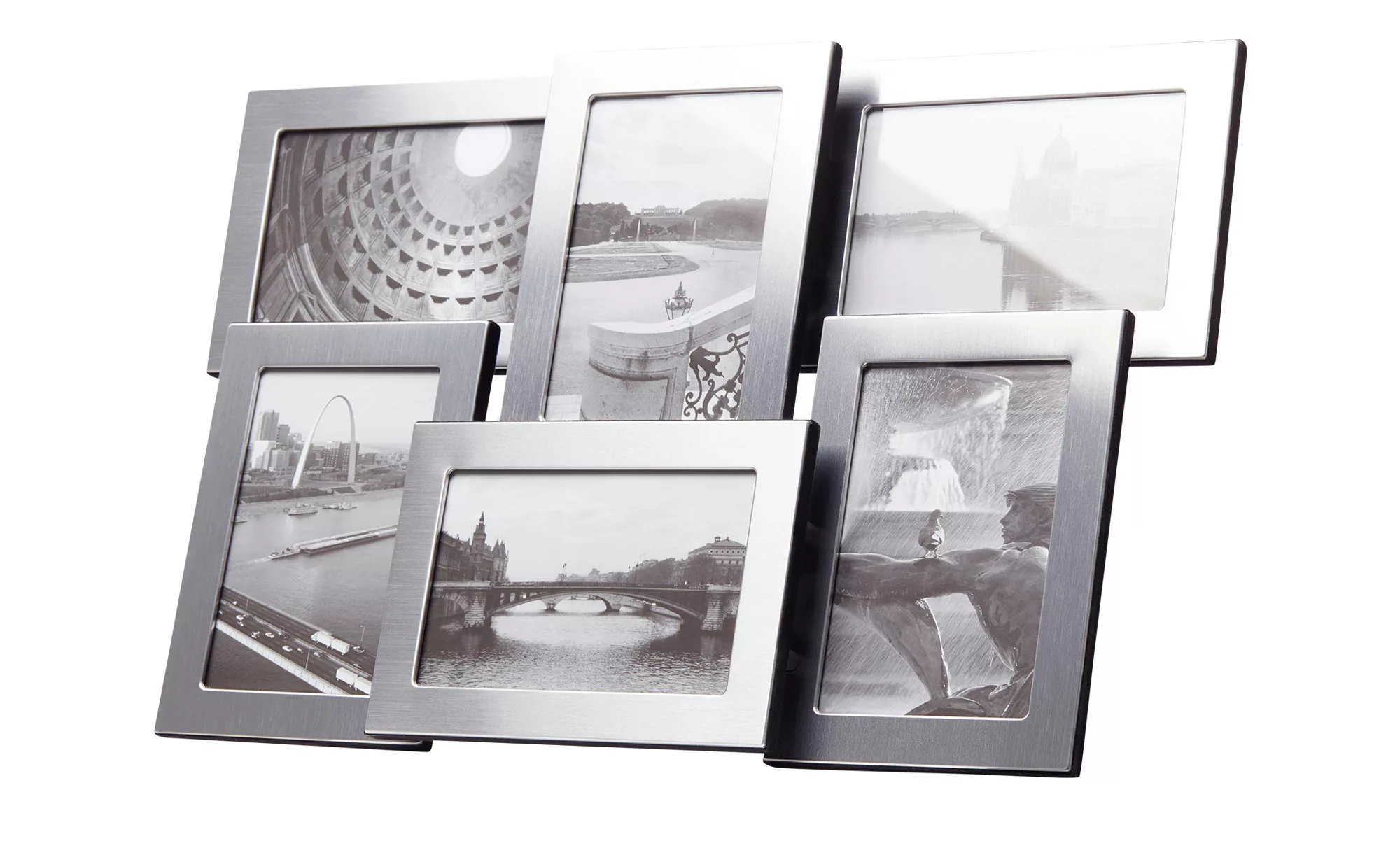Bilderrahmen Collage  Portland - silber - Aluminum - 47 cm - 30 cm - 2 cm - günstig online kaufen