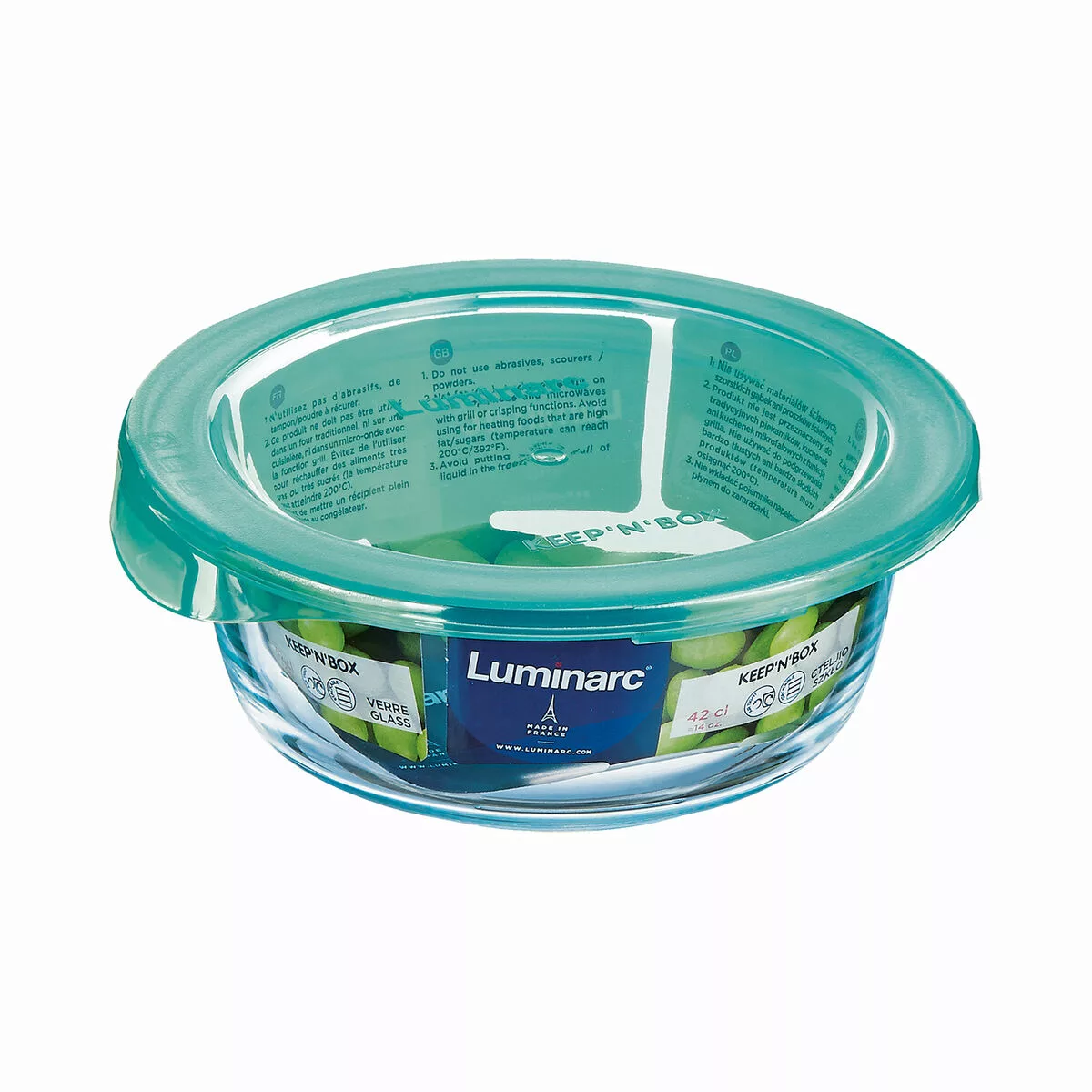 Runde Lunchbox Mit Deckel Luminarc Keep'n Lagon Türkis 420 Ml 11,5 X 5,4 Cm günstig online kaufen